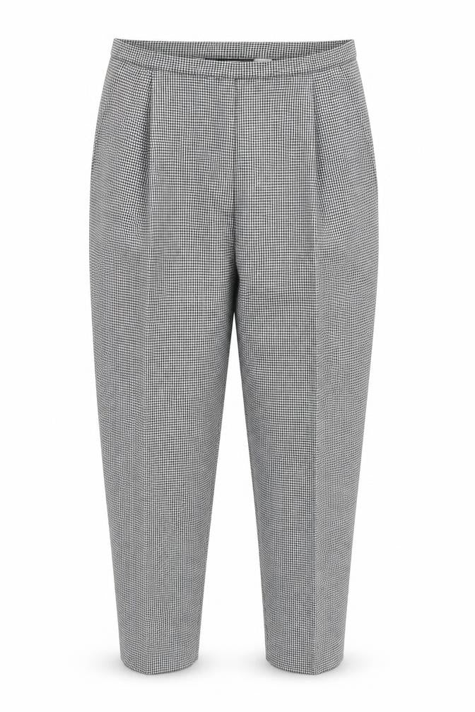 Marks & Spencer Womens White Houndstooth Rayon Trousers  Size 14 L26 in