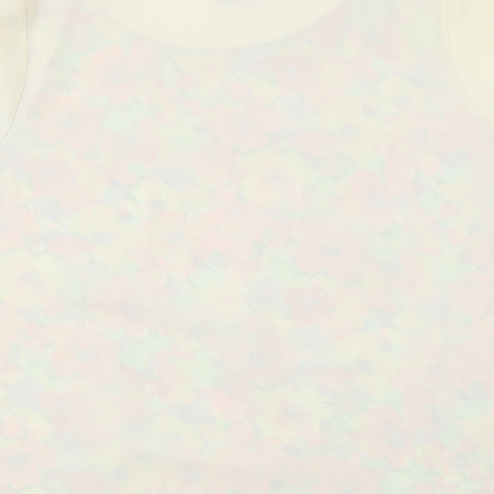 Neon Rose  Womens Ivory Floral  Basic Blouse Size 12
