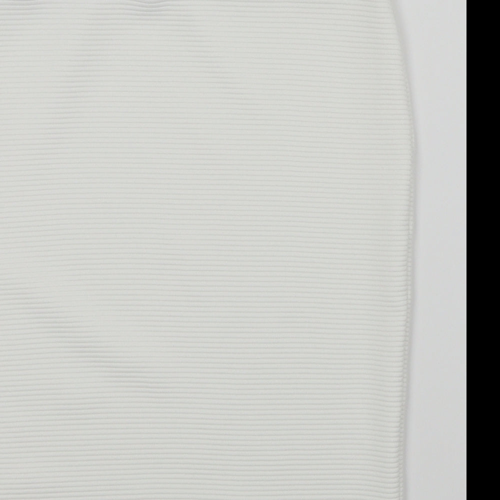 Preworn Womens White   A-Line Skirt Size 12