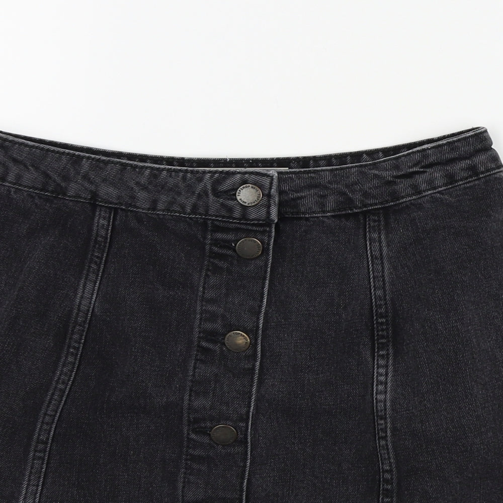 Topshop Womens Black   A-Line Skirt Size 28