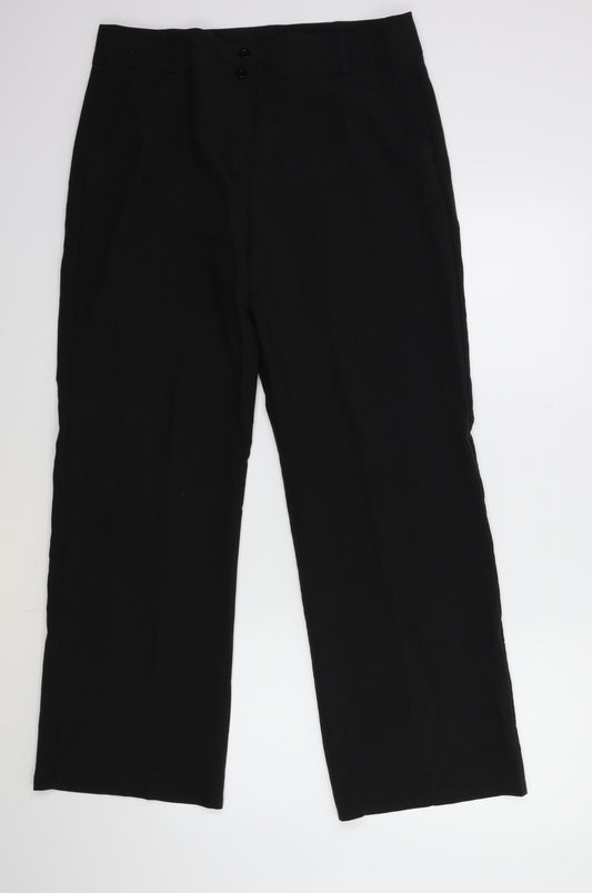 Simon Jefferey Womens Black   Trousers  Size 14 L29 in