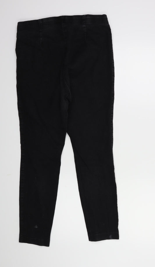 H&M Womens Black  Denim Skinny Jeans Size 14 L26 in