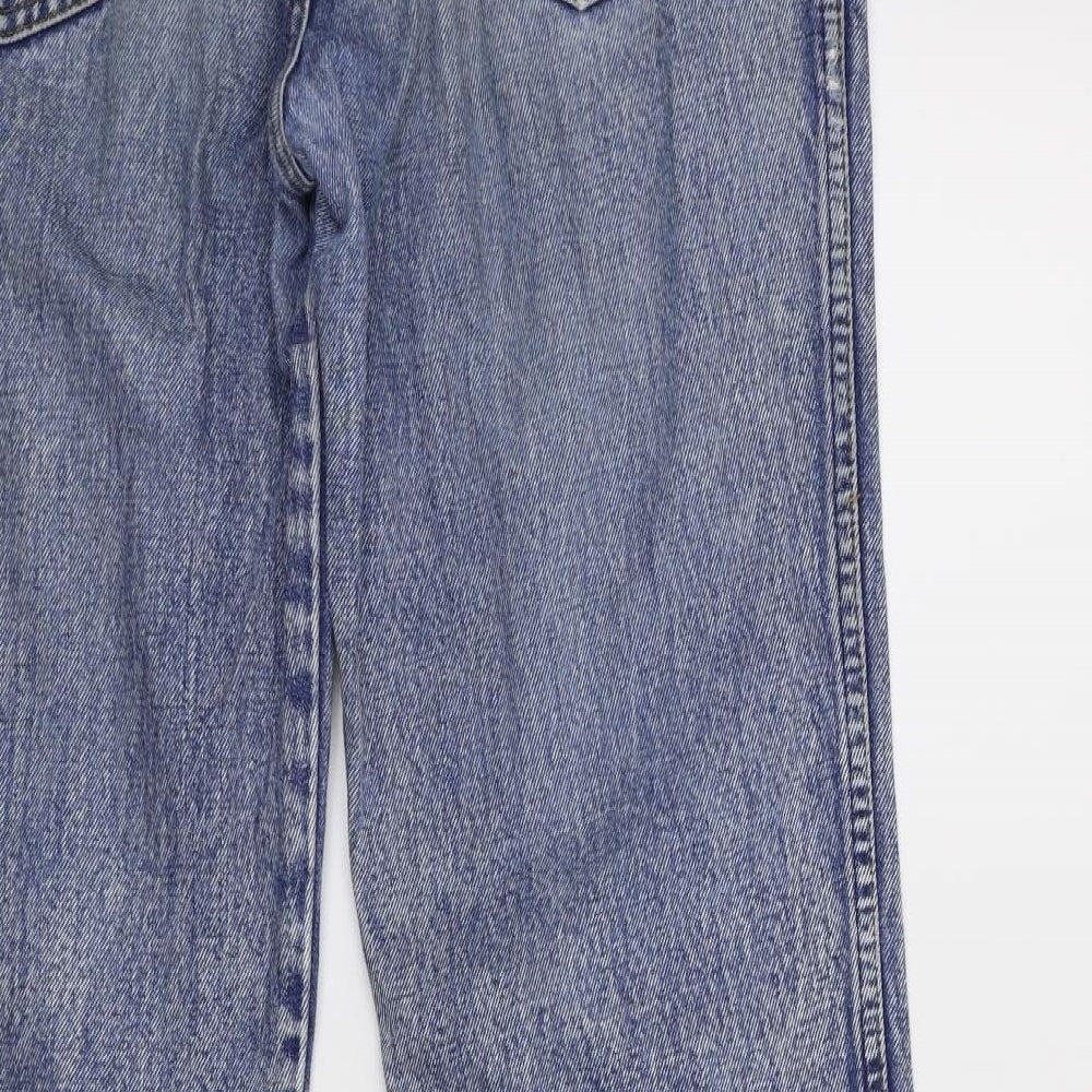 Preworn Womens Blue  Denim Straight Jeans Size 32 in L30 in
