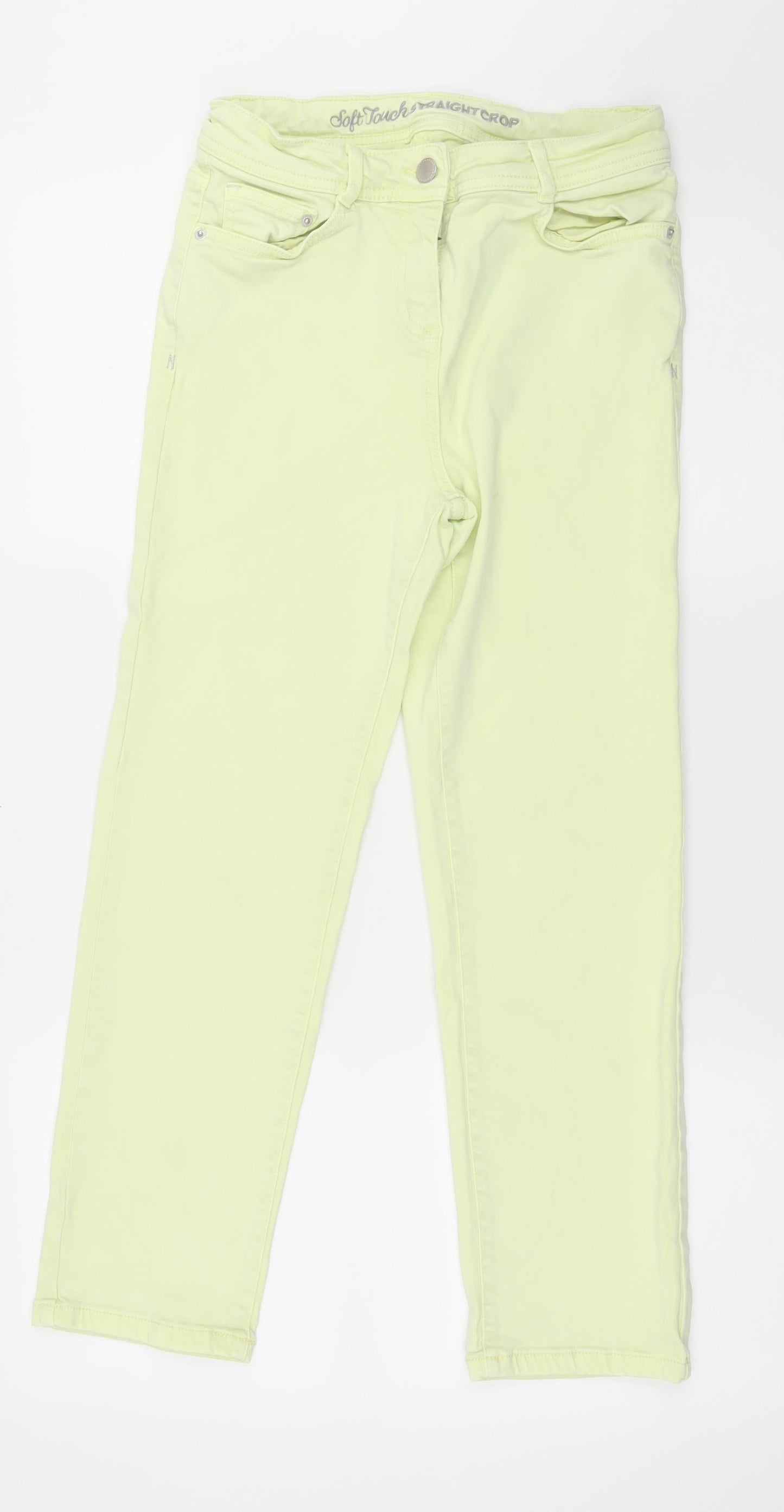 Preworn Womens Green  Denim Cropped Jeans Size 28 in L24 in