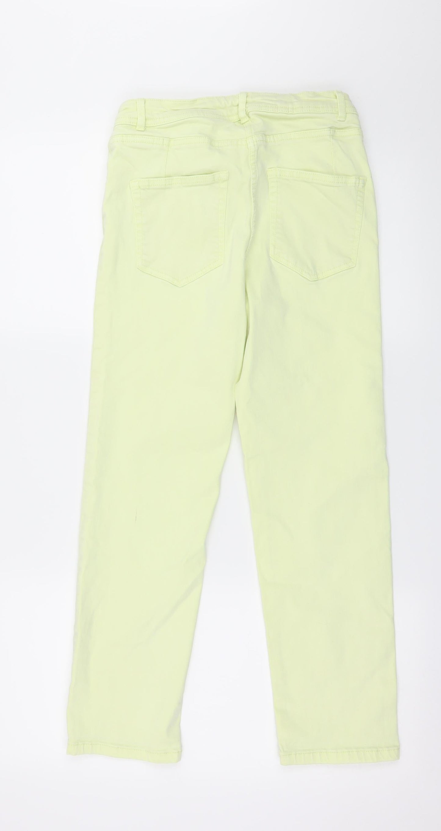 Preworn Womens Green  Denim Cropped Jeans Size 28 in L24 in