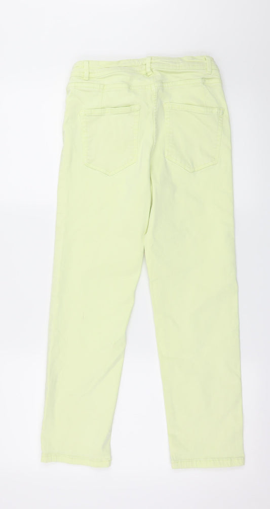 Preworn Womens Green  Denim Cropped Jeans Size 28 in L24 in