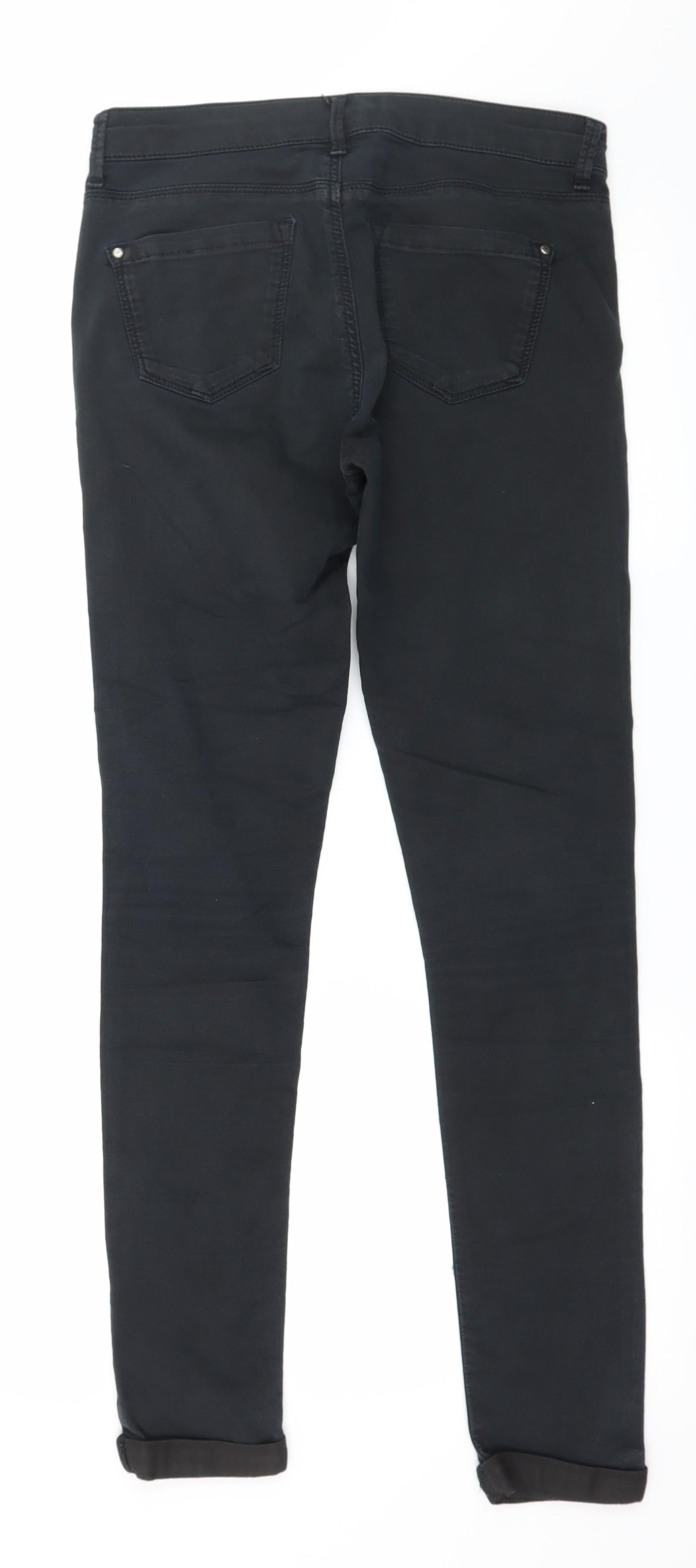 Topshop Womens Black  Denim Skinny Jeans Size 28 in L28 in