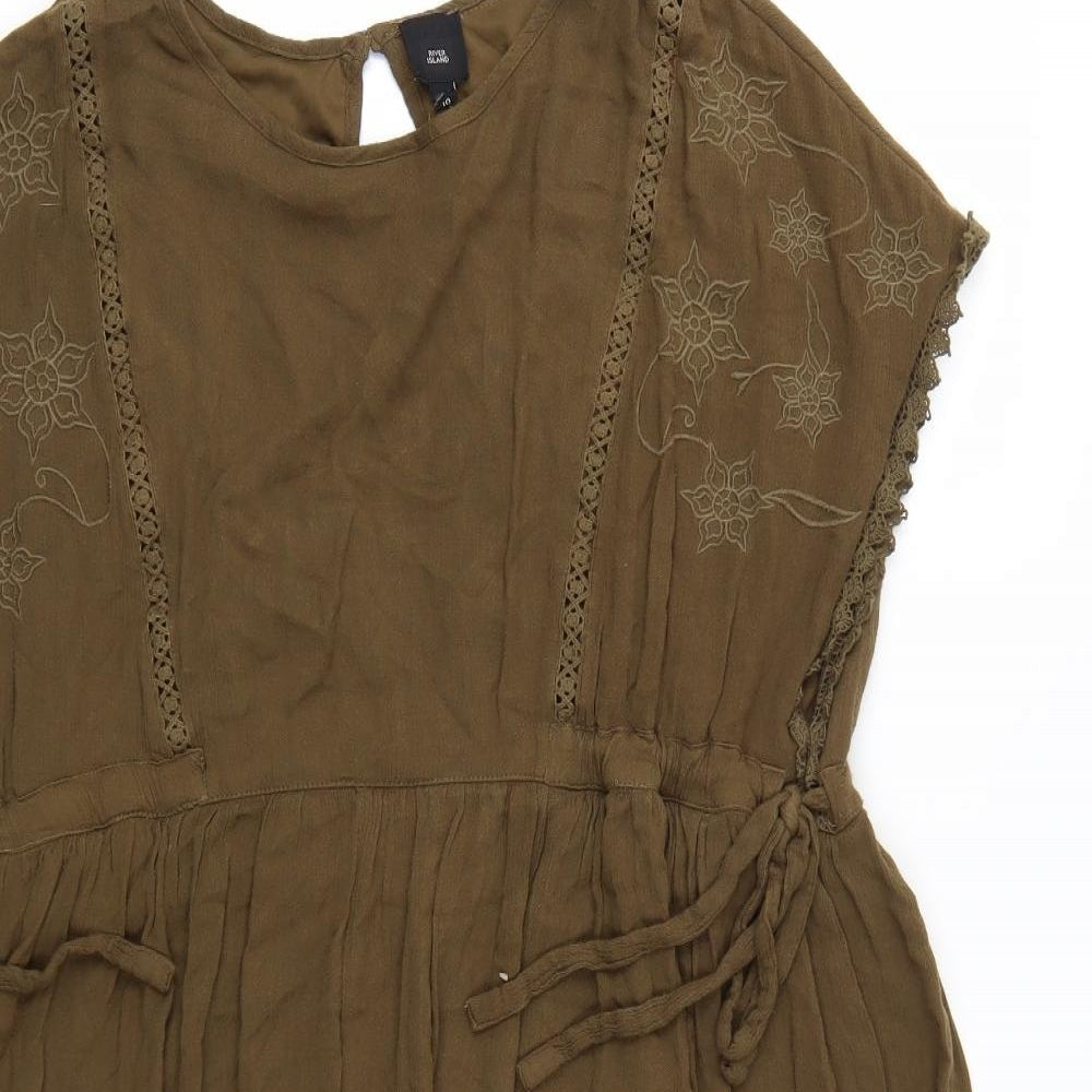 River Island Womens Green   Tank Dress  Size 10
