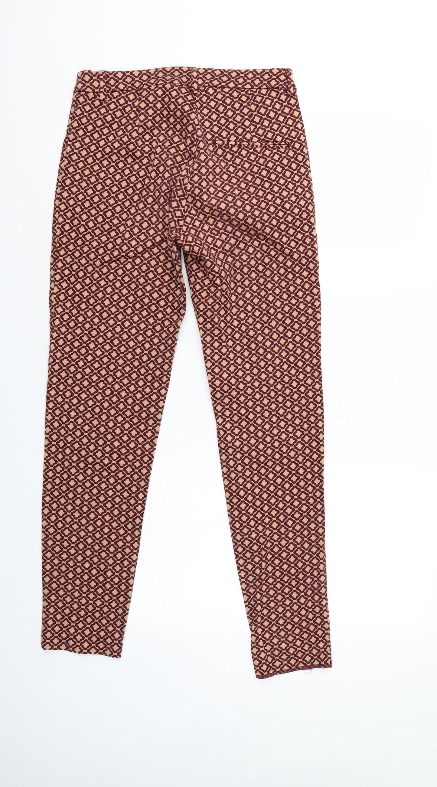 H&M Womens Multicoloured Geometric  Trousers  Size 6 L28 in