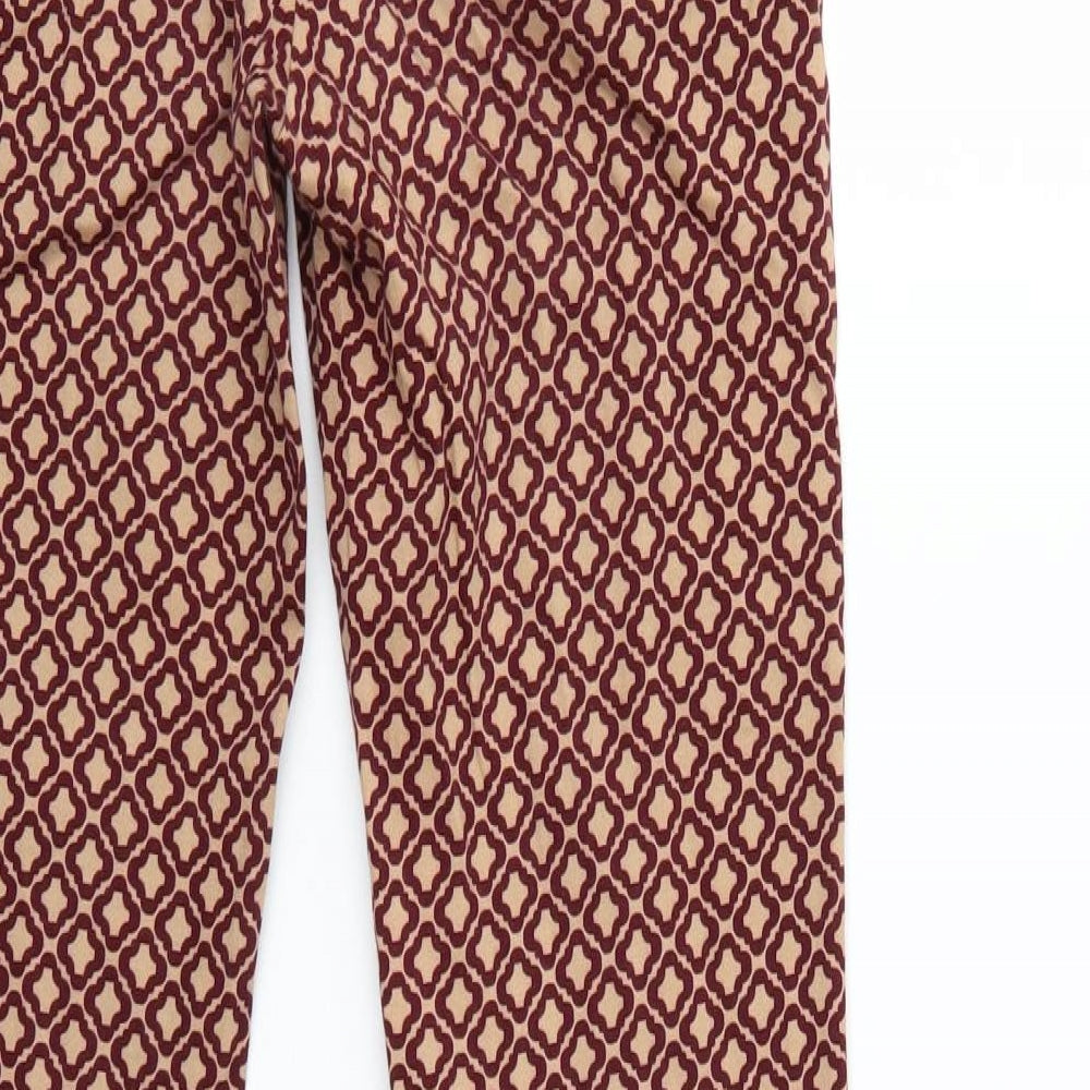 H&M Womens Multicoloured Geometric  Trousers  Size 6 L28 in