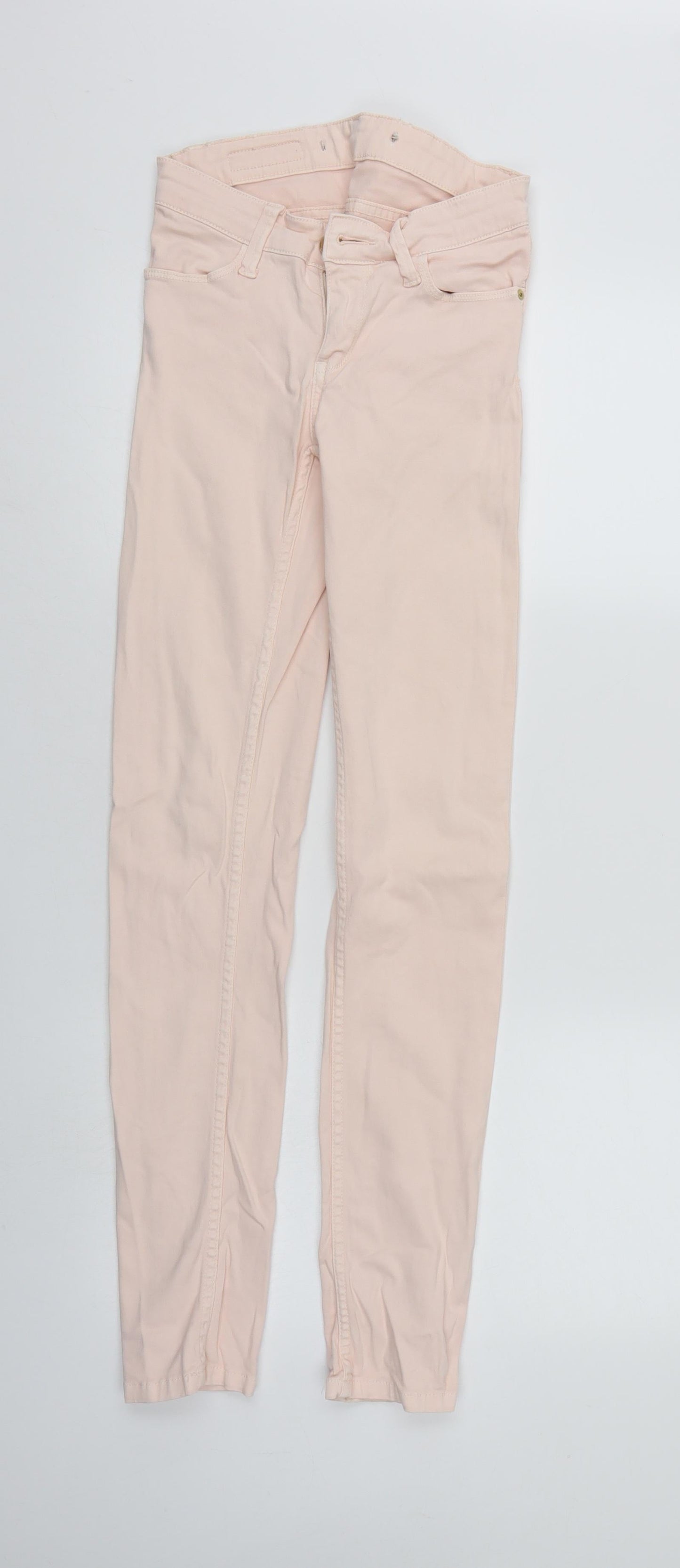 Stradivarius Womens Pink  Denim Skinny Jeans Size 6 L30 in - Elastic Waist