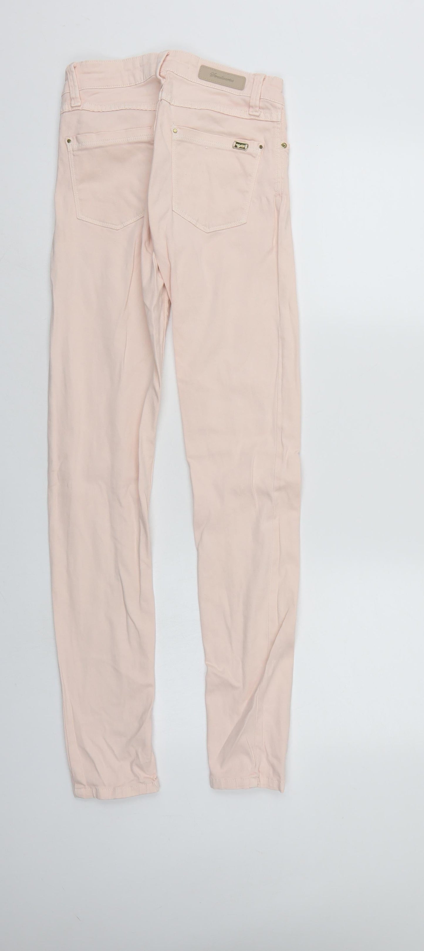 Stradivarius Womens Pink  Denim Skinny Jeans Size 6 L30 in - Elastic Waist