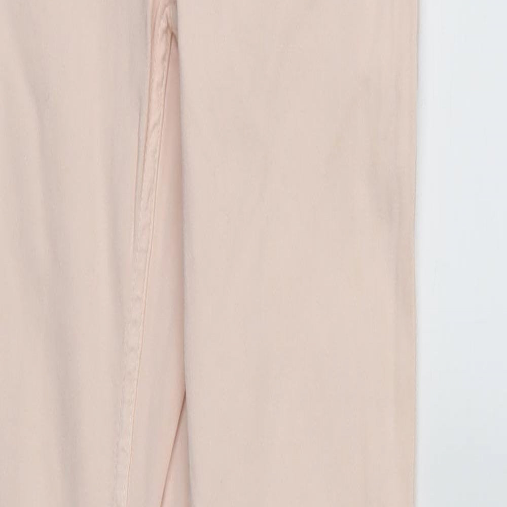 Stradivarius Womens Pink  Denim Skinny Jeans Size 6 L30 in - Elastic Waist