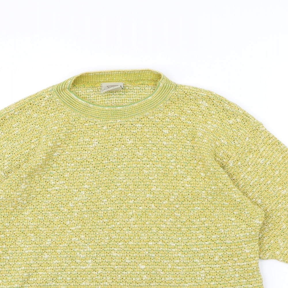 Cotton Works Womens Yellow   Pullover Jumper Size S