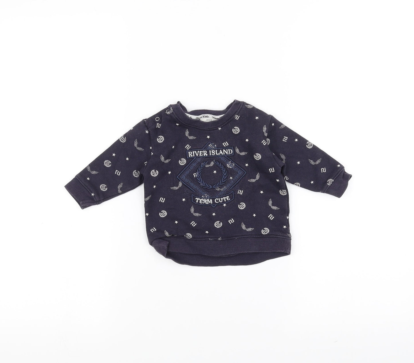 River Island  Blue   Pullover Jumper Size 0-3 Months