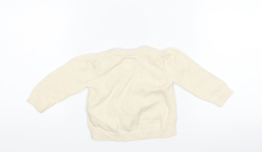 Gap Girls Beige   Pullover Jumper Size 3-6 Months  - love