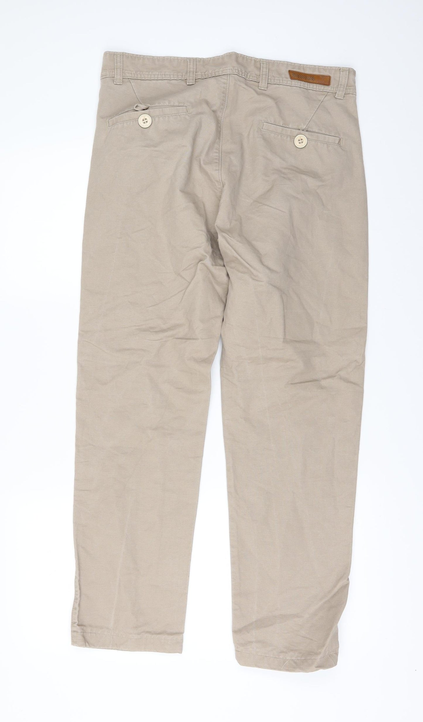 JOHN F  Mens Beige   Trousers  Size 32 in L28 in