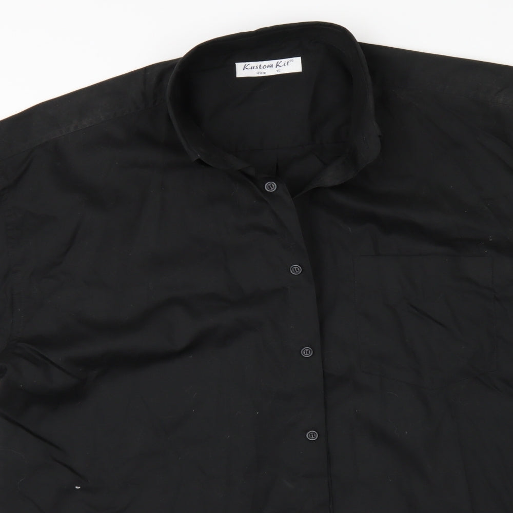 Kustom Kit Mens Black    Button-Up Size 16