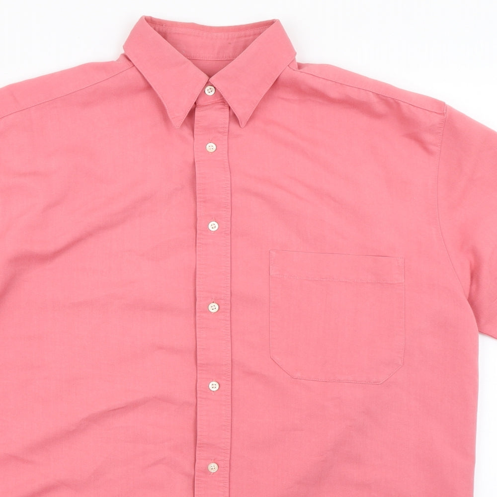 Fraser Mens Pink    Button-Up Size M