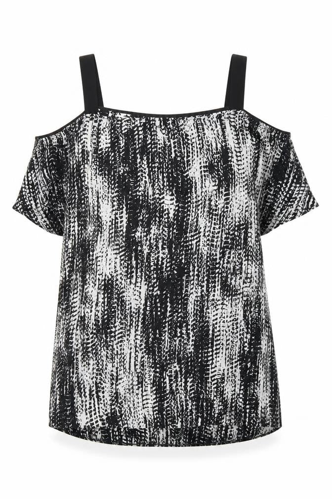 River Island Womens Black   Basic Blouse Size 10  - Cold Shoulder