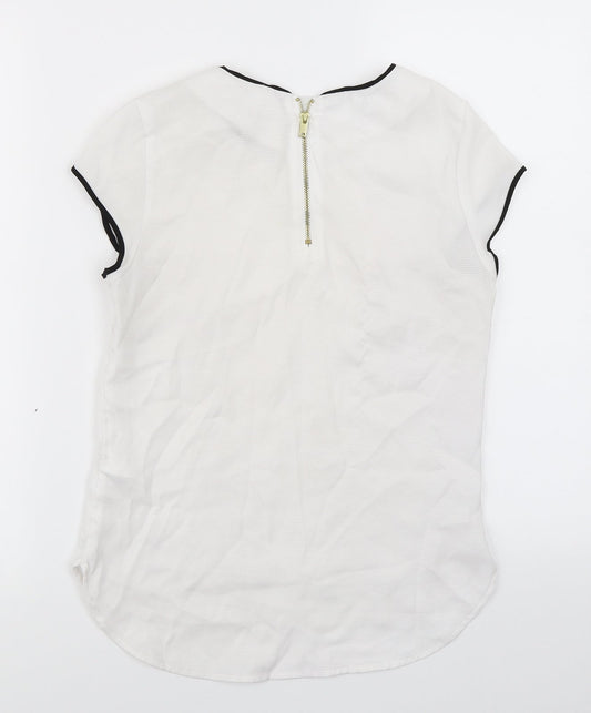 H&M Womens White   Basic Blouse Size 4