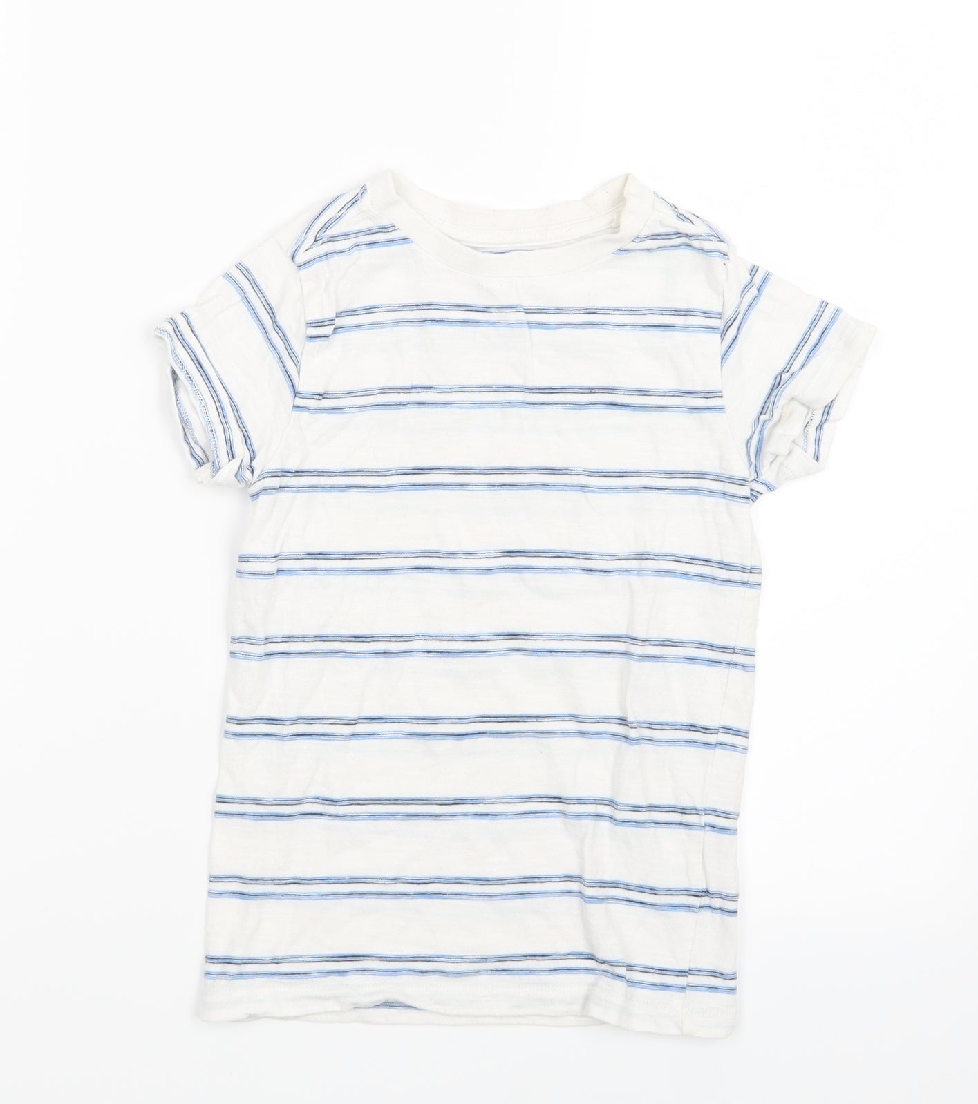 NEXT Boys Blue Striped  Basic T-Shirt Size 5 Years