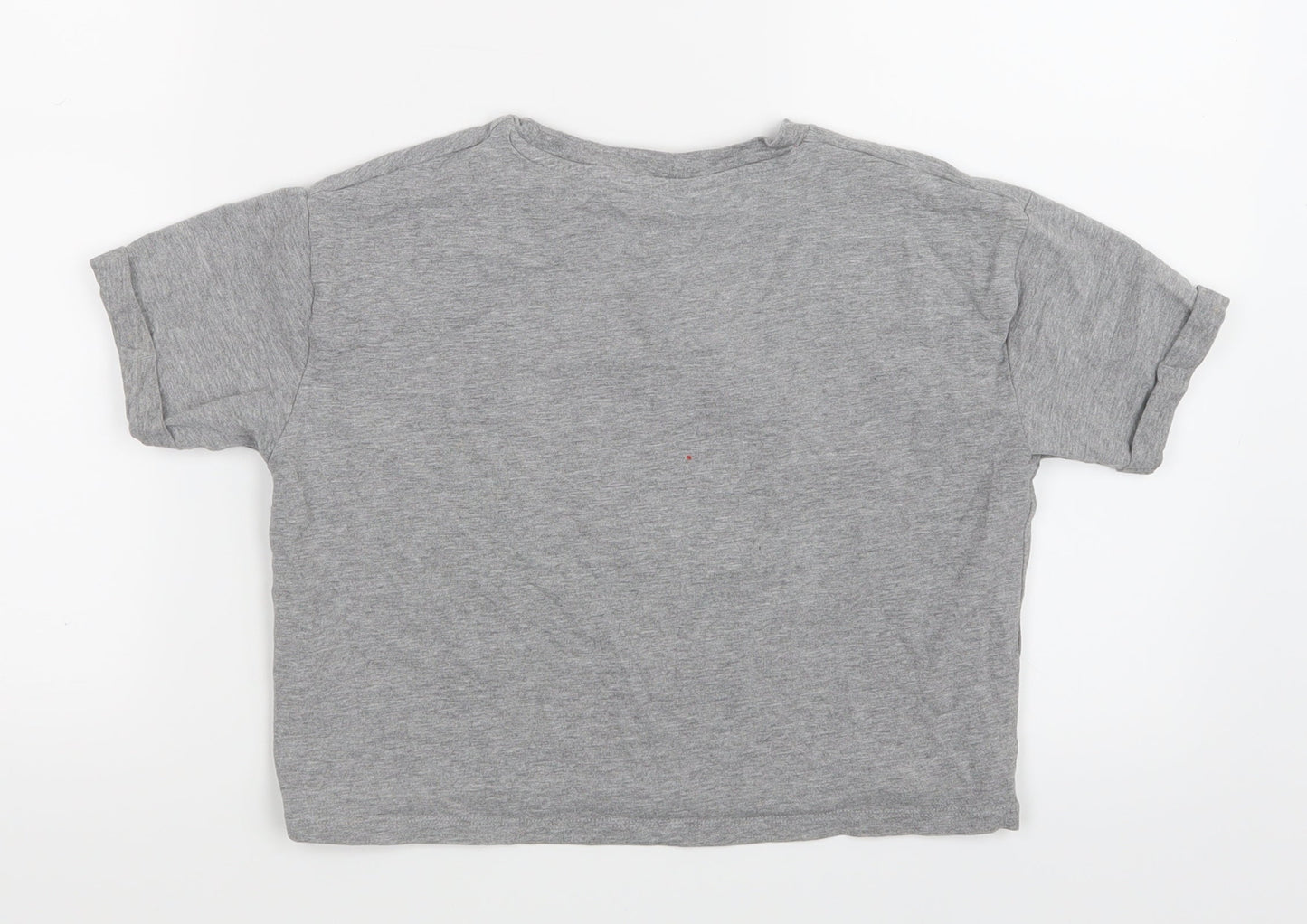 George Girls Grey   Basic T-Shirt Size 9-10 Years