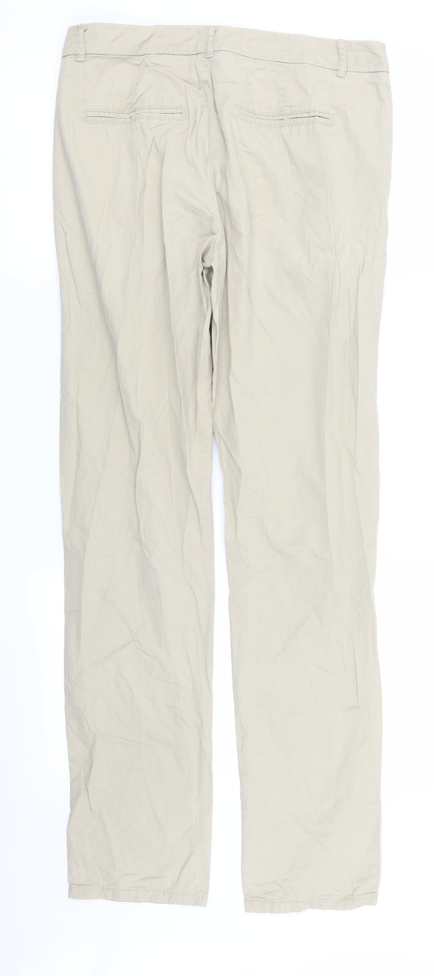 camaieu Womens Beige   Chino Trousers Size 28 in L29 in
