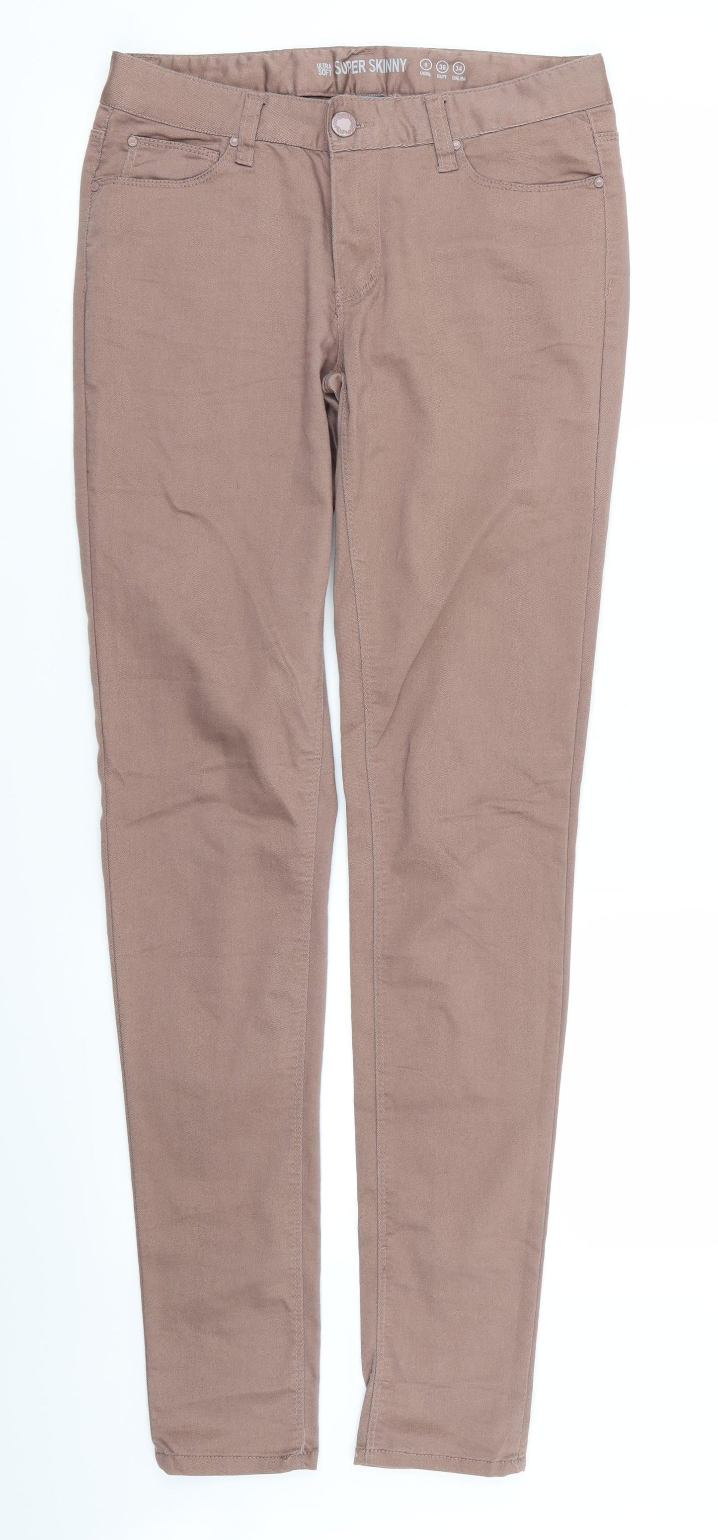 DENIM AND CO Womens Pink   Skinny Jeans Size 8 L31 in