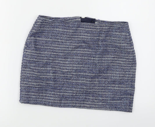 de.corp Womens Blue   A-Line Skirt Size 8
