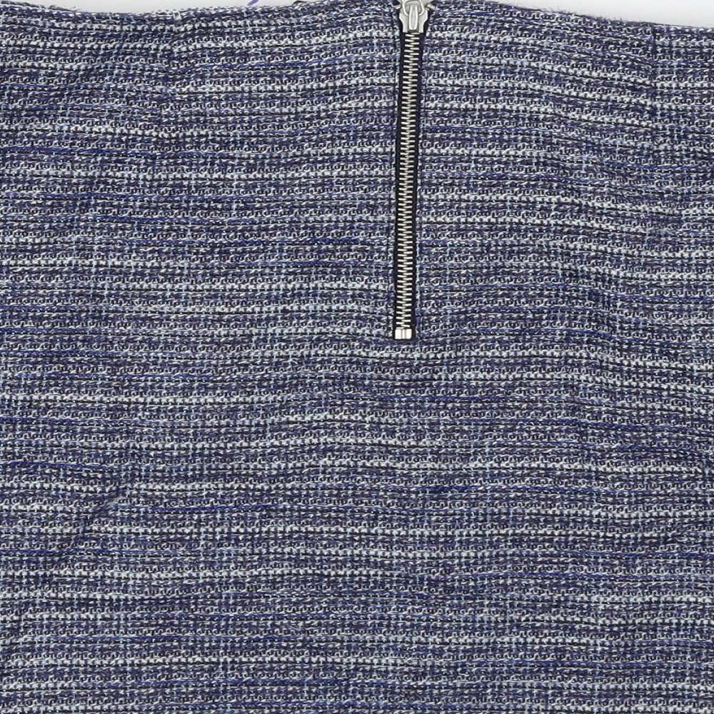 de.corp Womens Blue   A-Line Skirt Size 8
