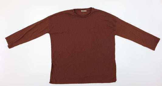 Pull&Bear  Womens Brown   Basic Blouse Size XS