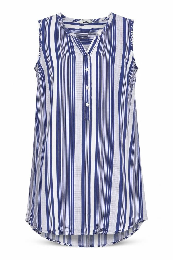 Papaya  Womens Blue Striped  Basic Blouse Size 10