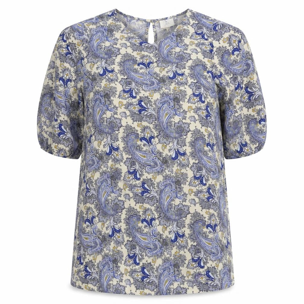 H&M  Womens Blue Floral  Basic Blouse Size 6