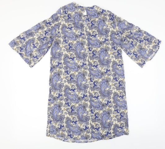 H&M  Womens Blue Floral  Basic Blouse Size 6