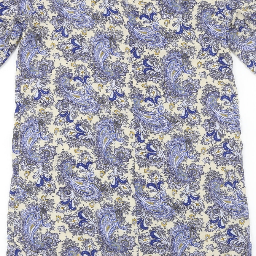 H&M  Womens Blue Floral  Basic Blouse Size 6