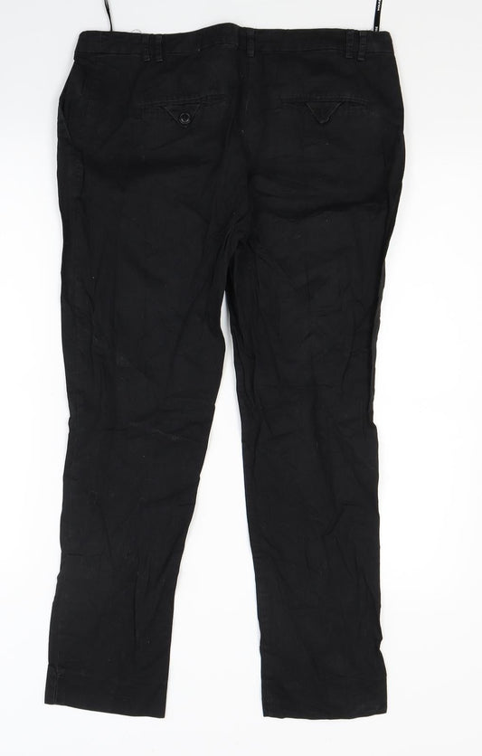 Warehouse Womens Black   Trousers  Size 12 L25 in