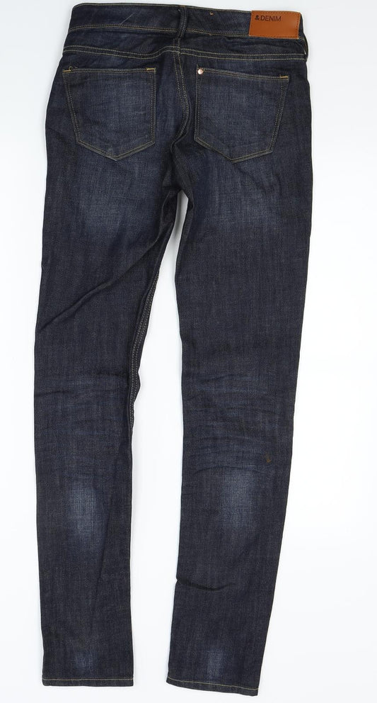 H&M Womens Blue  Denim Skinny Jeans Size 25 in L32 in