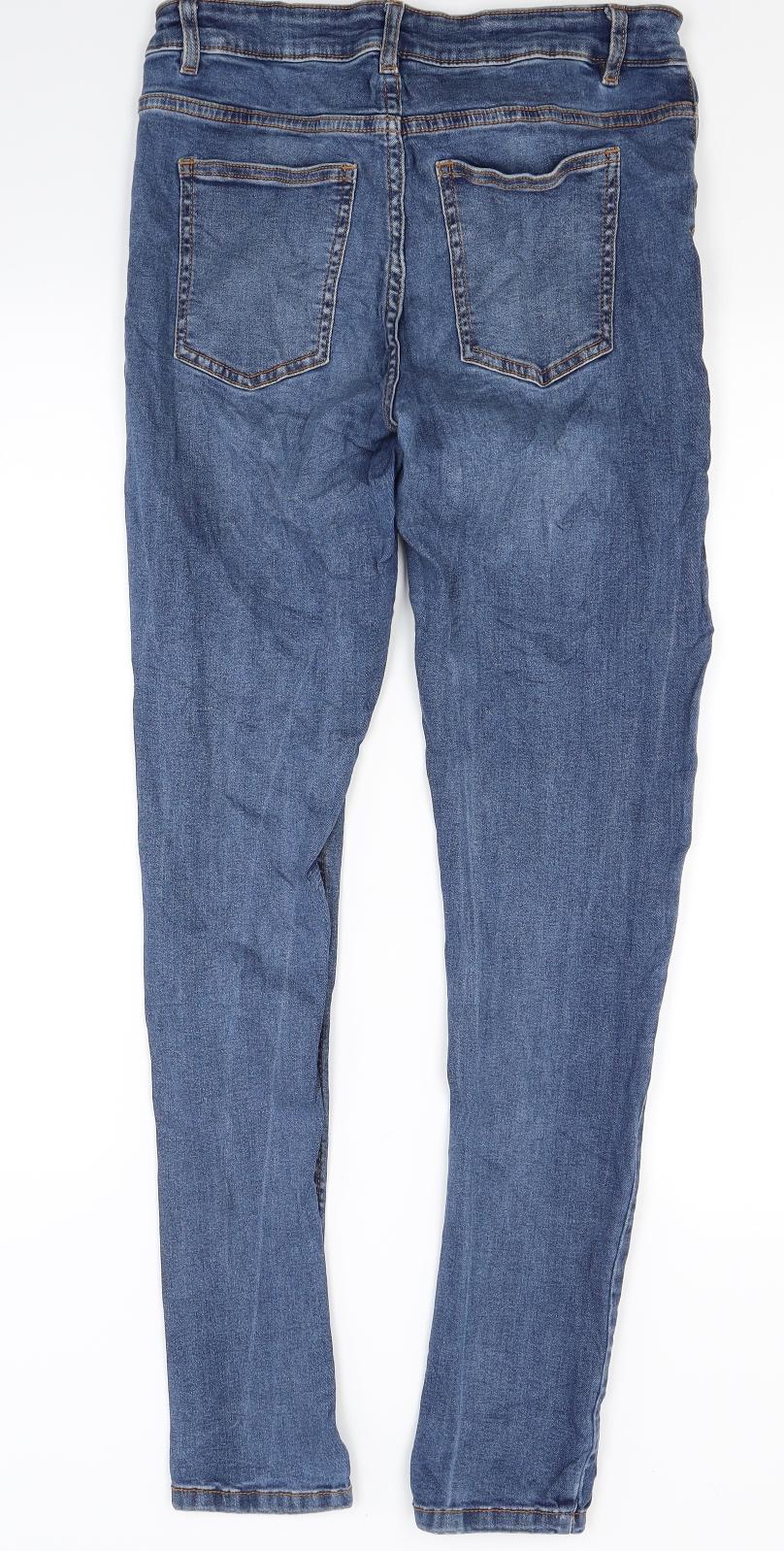 Top shop Womens Blue  Denim Skinny Jeans Size M L27.5 in