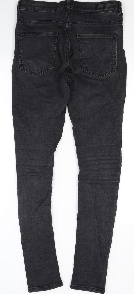 Never denim Womens Black  Denim Skinny Jeans Size M L28 in