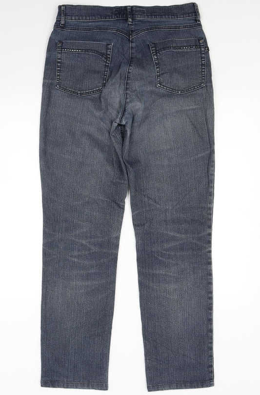 ZERRES Womens Blue  Denim Straight Jeans Size 12 L28 in