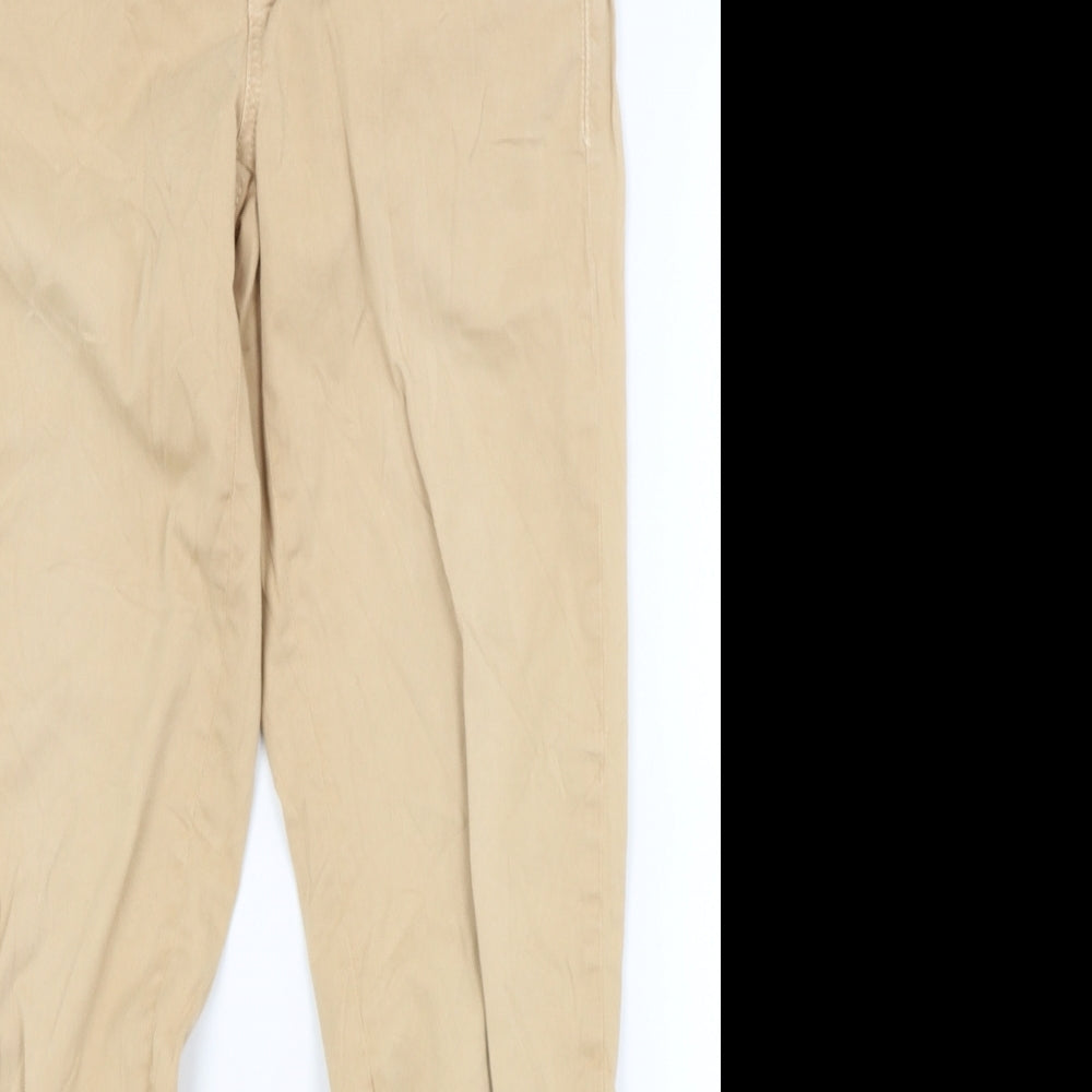 Cambio Womens Beige  Denim Straight Jeans Size 28 in L26 in - Butterfly print on legs