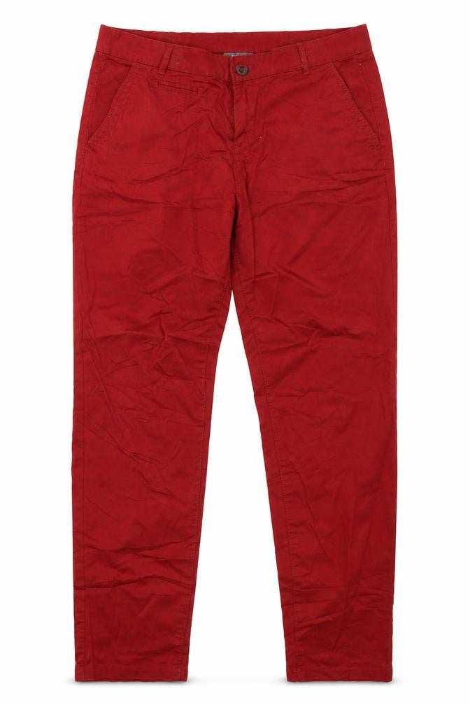 Yessica Womens Red   Chino Trousers Size 10 L27 in