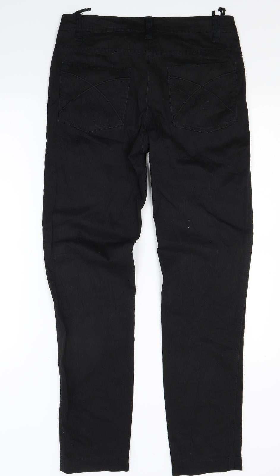 Preworn Womens Black  Denim Skinny Jeans Size 10 L27 in