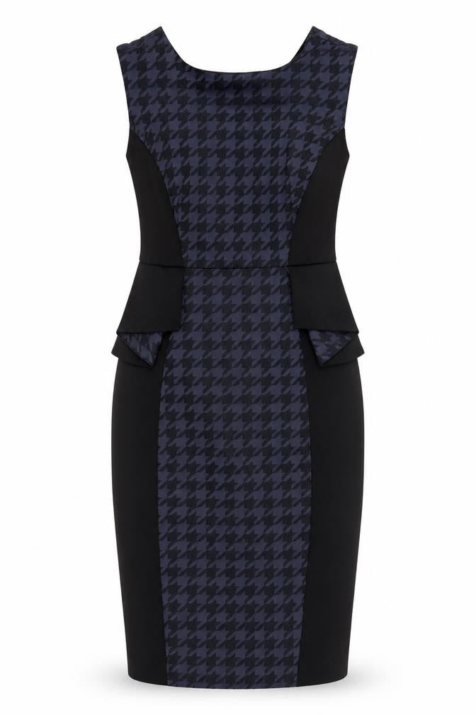 Atmosphere Womens Blue Herringbone  Pencil Dress  Size 12