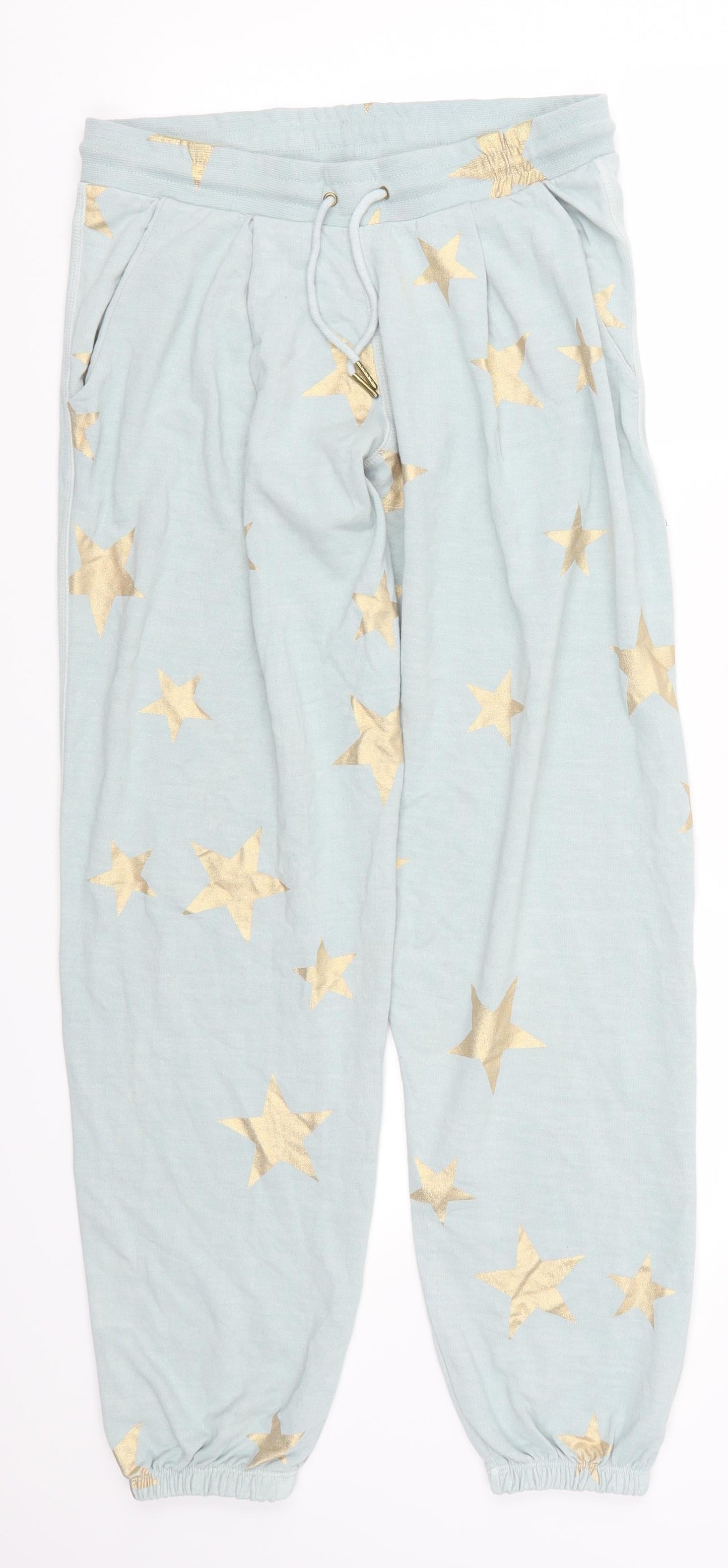 Postcard Womens Blue Geometric  Sweatpants Trousers Size 29 in L27 in - Stars Loungewear