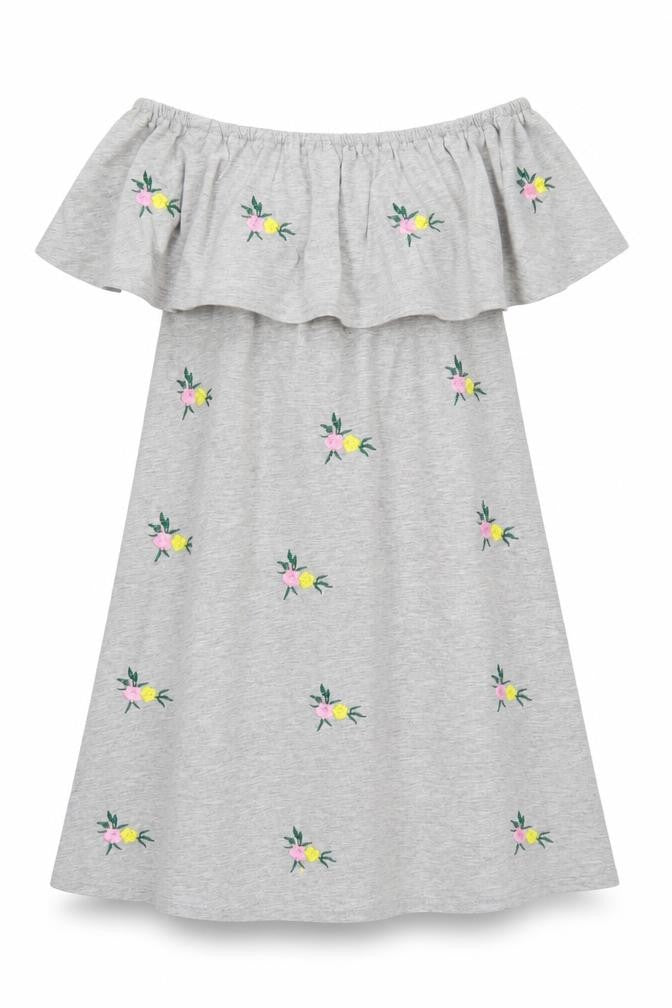 New Look Womens Grey Floral  A-Line  Size 8