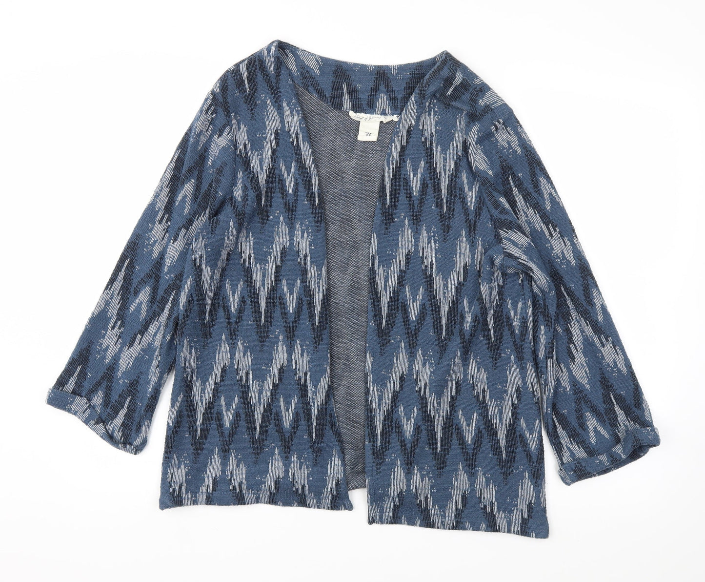 H&M Womens Blue Argyle/Diamond  Jacket  Size M
