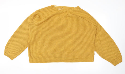 New Look Womens Yellow   Pullover Jumper Size L