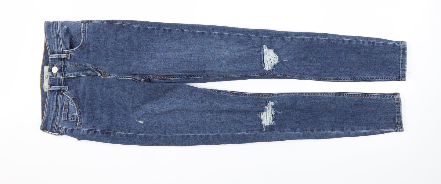Topshop Womens Blue   Skinny Jeans Size 25 L30 in